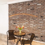Wood Linear Chandelier, Pendant Light Fixture, Led Hanging Lamp, Ceiling Light