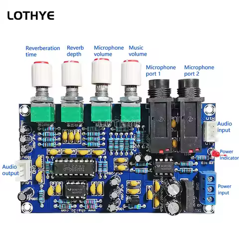PT2399 Microphone Amplifier Board Karaoke Reverberation Board Karaoke OK Digital Amplifier Module Du