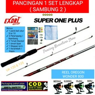 PANCINGAN 1 SET LENGKAP TINGGAL PAKAI - Joran EXORI sambung 2 ukuran 120 & 135 + Reel + Benang Senar