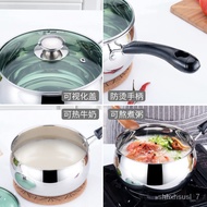 WK/Instant Noodle Pot Stainless Steel Milk Pot Thickened Household Soup Pot Non-Stick Pot Cooking Heat Milk Pot Inductio