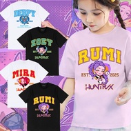 Kaos 2025 Kpop Demon Hunter T-Shirt Huntrix Rumi Inspired Tshirt Baju Demon Hunter Rumi Fans Clothes