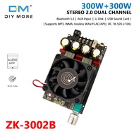 diymore ZK-3002B 300W+300W สเตอริโอ 2.0 Dual Channel Audio แอมป์บอร์ดบลูทู ธ 5.3เครื่องขยายเสียง wuz