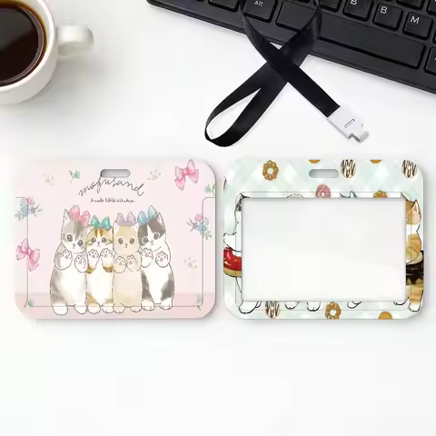 Cartoon M-mofusand Cute Card Holder Transportation Work Permit Cards ID Student Meal Cardcase