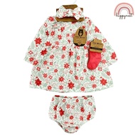 Rabbit Bear Baby Girls Terno Clothes Organic Cotton Premium 4 Piece Set AA42 0-12 Months Old