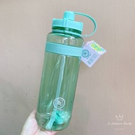 Original Taiwan Green Bell BPA Free Drinking Water Bottle With Shoulder Strap And Straw 2500ML 台湾绿贝健