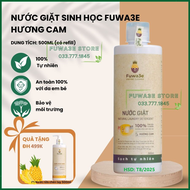 Nước giặt sinh học Fuwa3E hương cam 500ml an toàn cho da nhạy cảm phù hợp mọi loại đồ đồ lót đồ cho