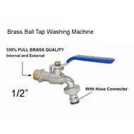[ 1 UNIT ] 100% Full Brass heavy duty Brass Ball Tap Washing Machine Tap Bathroom Garden Tap