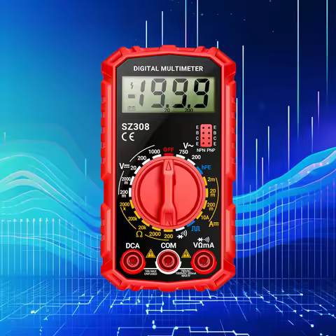 Digital Multimeter Voltage Resistance Meter 1999 Counts Voltage Current Detector Square Wave Tester 