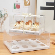 【10pcs】transparent Clear Cupcake Muffin Dessert 4/6/9/12 holes Cavity Box Gift Box / Kotak/ 杯子蛋糕装饰盒