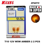 Koito Light Bulb T10 12V W5W Amber 2 Pcs