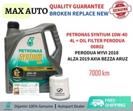 Petronas Syntium 800 10W40 10W-40 Semi Synthetic SN/CF Engine Oil 4L + Perodua Oil Filter 15601-00R0