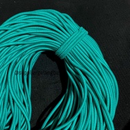bahan tali karet polos rambut strap mask gelang elastis bulat 25mm - aquamarine