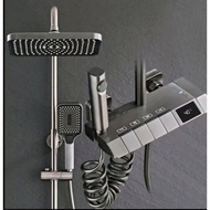 Sen vòi Bộ Sen Tắm Đứng GIORMANI nóng lạnh kiểu dáng phím đàn mạ Titan hiển thị nhiệt độ siêu sang S