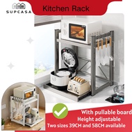 💖SG local stock💖Microwave Rack Adjustable Oven Rack Shelf Kitchen Countertop Organiser Rack Oven Stand Toaster Rack