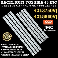 TOSHIBA 43 INCH LED TV BACKLIGHT 43L3750VJ 43L5650VJ 43L3750 43L5650