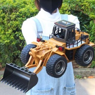 【フィギュアストア】鏟車兒童玩具男孩遙控推土機電動模型無線挖機合金大號充電工程車