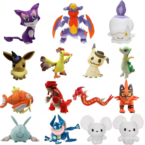 Interesting Pokemon Plush Toys Litwick Tandemaus Torracat Purrloin Groudon Moltres Garchomp Trubbish