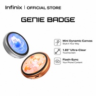 Infinix Genie Badge XGB01 1.85" Round Screen Bluetooth Smart E-Badge – GIF/Video Display, Remote Shu