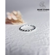 BEUNI HANDMADE PREMIUM 999 SILVER RING ANTIRUST NO ALLERGIC WATER PROOF WITH 999 MARK 999 SILVER