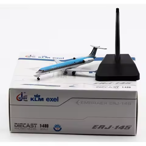 XX4991 Alloy Collectible Plane Gift JC Wings 1:400 KLM Exel EMBRAER ERJ-145 Diecast Aircraft Jet Mod