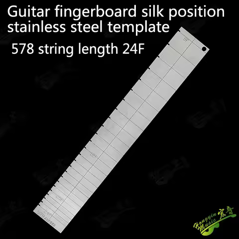 Guitar Fret Positioning Template Stainless Steel 650mm, Professional Fret Slotting Guide for Neck Ma