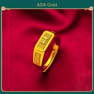 ASIX GOLD แหวนทองแท้ แหวนทอง ทอง 24K  แหวนผู้ชาย แหวนผู้ชายเท่ ไม่ดำ ไม่ลอก การประกันคุณภาพ แหวนพร รับแหวนรวย สามสไตล์