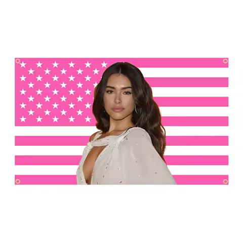 Madison Beer Pink American Pop Music Singer Art Music Tapestry Beer Funny Meme Flag Wall Decor Guys