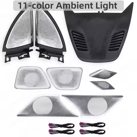11 Colors LED Ambient Light Speaker Cover Midrange Tweeter HiFi Music Stereo Horn Decorate Refit For