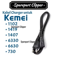 Kabel Charger Kemei 1407 1102 6630 Casan Trimmer Kemei #CP
