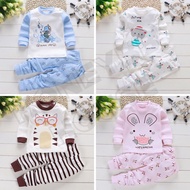 [READY STOCK] Cotton Kids Pyjamas Baby Pyjamas Nightwear Newborn Pyjamas Long Sleeve Set