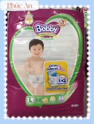 ( Tặng thêm 8 miếng ) Tã Quần Bobby Cho Bé Size L 68 Miếng 9 Đến 14 Kg - Bỉm Quần Trẻ Em Bobby Size 
