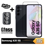 LAYAR 2 IN 1 Tempered Glass Package for Samsung A35 5G Screen, Free Tempered Glass Camera