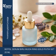 BD DROPPER SERUM BOTTLE FROSTED YOUNGbiru 20ML BD/ 20 DOFFbiru PIPETTEML GOLDRing WHITE RUBBER SET (