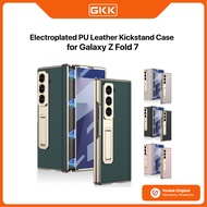 GKK Case Samsung Galaxy Z Fold 7 Fold7 GKK Electroplated PU Leather Magnetic Kickstand Stand Hinge P