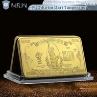 Patung Liberty Koin Souvenir Gold 1 Billion Dolar Logam Gold Bar Replica Emas Spot Rate Replika Emas