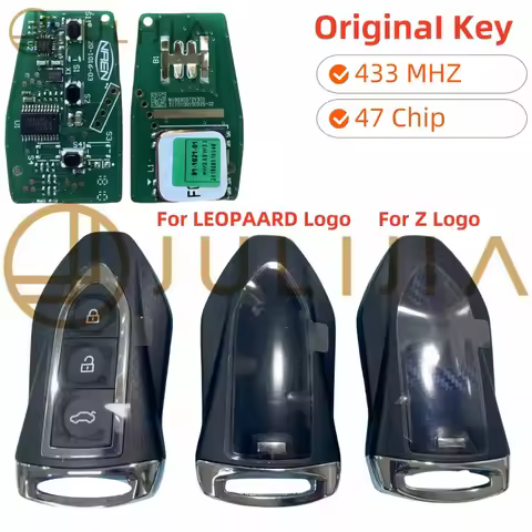 Original For Zotye SR7 SR9 X7 T600 CS10 CS9 47 Chip 433MHZ 3 Button Remote Smart Control Key For Zot