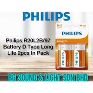 Philips R20L2B/97 Battery D Type Long Life 2pcs In Pack