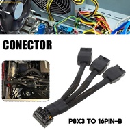 Doublebuy PCIE5 0 12VHPWR 90Degree GPU Power Extension Cable 3x8pin 8PIN to 16Pin 12VHPWR GPU Power 