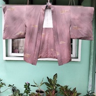 Kimono Haori Purple Japanese Vintage Preloved