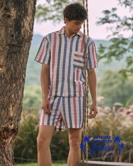 (LEISURE PROJECTS HOLIDAY) KAOMA SHIRT / OVERSIZE FIT SHIRT WITH NATURAL YARN FABRIC