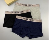 BURBERRY 男裝內褲 3條裝，M-2XL