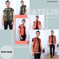 Dayak motif embroidered vest, borneo motif vest, ulu kenyah bidayuh Kalimantan people's clothes