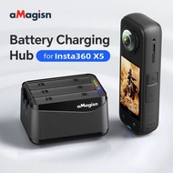 For Insta360 X5 battery charger X5 battery charging dock storage compartment accessories