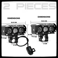 HL 1 คู่ ไฟตัดหมอก Led 3 ดวง 4 นิ้ว 120W 3000K 6500K 12V 24V สว่างมาก สําหรับรถจักรยานยนต์ รถบรรทุก