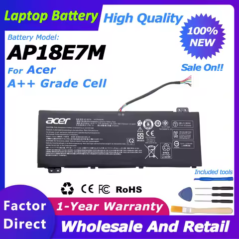 AP18E7M Laptop Battery for Acer Nitro 5 AN515-54/AN515-55/AN517-51 Aspire 7 A715-74 A715-74G Series 