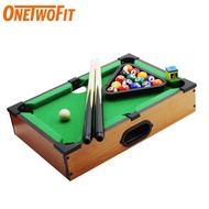 OneTwoFit Mini billiard Table Set For Kids Wooden Tabletop Pool Table Set billiards