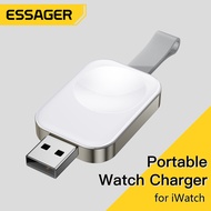 Essager Watch ที่ชาร์จแบบไร้สาย Type-C USB-A Lightning ง่ายต่อการพกพาตำแหน่งแม่เหล็กเหมาะสำหรับชาร์จไร้สายนาฬิกา IP