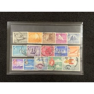 1955 Singapore Queen Elizabeth II Definitive Series 15 Values Used Set Complete From 1 Cent To $5  N