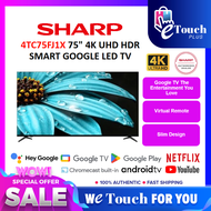 SHARP 4K HDR G00GLE TV Smart LED TV High luminance technology [ 50'' 4TC50FJ1X / 55'' 4TC55FJ1X / 65'' 4TC65FJ1X / 75'' 4TC75FJ1X ]
