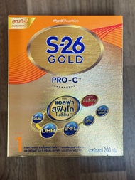 *สูตรใหม่ ขนาดทดลอง*S-26 gold PRO-C เหมาะกับเด็กผ่าคลอด สูตร 1 (200g) exp.19/10/26